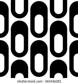 Seamless Geometric Pattern. Vector Black and White Texture