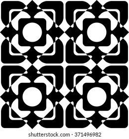 Seamless Geometric Pattern. Vector Black and White Texture