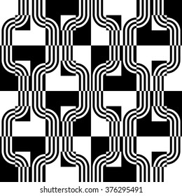 Seamless Geometric Pattern. Vector Black and White Texture