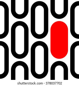 Seamless Geometric Pattern. Vector Black and White Texture