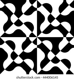 Padrão Geométrico Perfeito. Textura em preto-e-branco vetorial