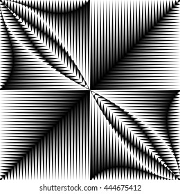 Seamless Geometric Pattern. Vector Black and White Gradient Texture
