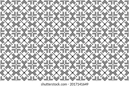 Seamless of geometric pattern vector. Design of diagonal tile black on white background. Design print for illustration, textile, wallpaper, texture, background. Set 11