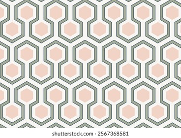 Seamless geometric pattern vector hexagon background. Modern simple wallpaper, tile backdrop, fabric, mat, interior etc.