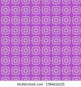 Seamless geometric pattern. Vector illustration. Purple white color.