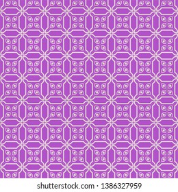 Seamless geometric pattern. Vector illustration. Purple white color.