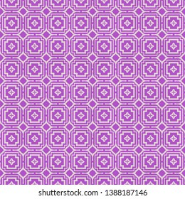 Seamless geometric pattern. Vector illustration. Purple white color.