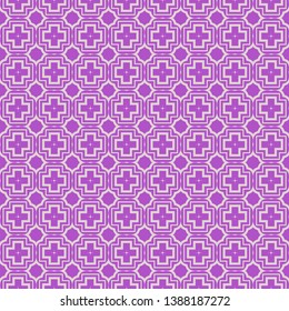 Seamless geometric pattern. Vector illustration. Purple white color.