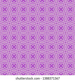 Seamless geometric pattern. Vector illustration. Purple white color.