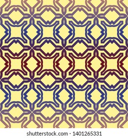 Seamless geometric pattern. Vector illustration. Purple yellow color.