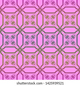 Seamless geometric pattern. Vector illustration. Purple yellow color.