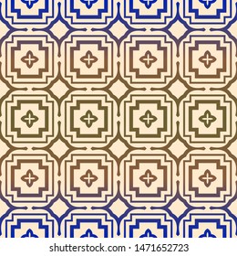 Seamless geometric pattern. Vector illustration. Purple yellow color.