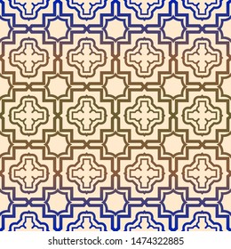 Seamless geometric pattern. Vector illustration. Purple yellow color.
