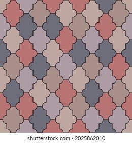 seamless geometric pattern. vector illustration. abstract colourful background. paving slabs, top view.