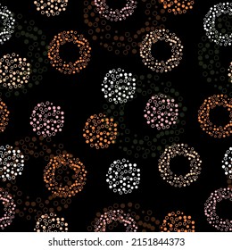 Seamless geometric pattern. Vector illustration. Irregular Hand Drawn Simple Dotted Print. Tiny Polka Dots Isolated on a Light Pink Background.