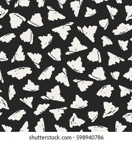 Seamless geometric pattern. Vector illustration. Hand painted ink in black and beige. Graphic design element for web sites, stationary printables, fabric, scrapbooking etc.