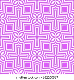 Seamless geometric pattern. vector illustration. purple color. For design, wallpaper, background fills, fill, card, banner, flyer. Ethnic ornament