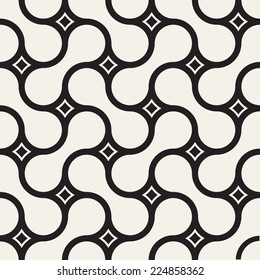 Seamless geometric pattern. Vector repeating texture. Monochrome background with puzzles