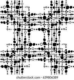 Seamless geometric pattern. Vector repeating texture. Black and white decorative background.