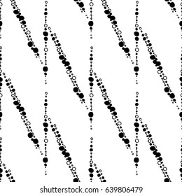 Seamless geometric pattern. Vector repeating texture. Black and white decorative background.