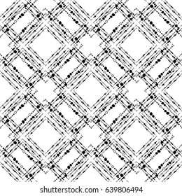 Seamless geometric pattern. Vector repeating texture. Black and white decorative background.