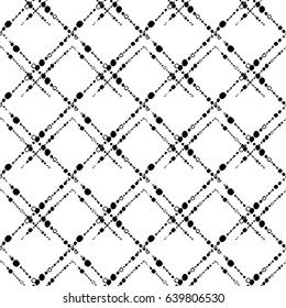 Seamless geometric pattern. Vector repeating texture. Black and white decorative background.