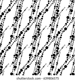 Seamless geometric pattern. Vector repeating texture. Black and white decorative background.