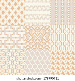 seamless geometric pattern vector set