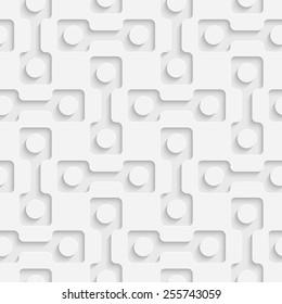 Seamless Geometric Pattern. Vector Soft Background. Regular White Texture