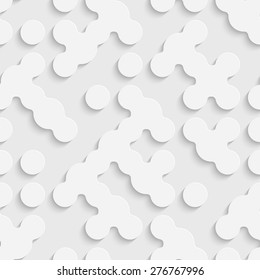 Seamless Geometric Pattern. Vector Soft Background. Regular White Texture