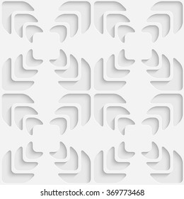Seamless Geometric Pattern. Vector Soft Background. Regular White Texture