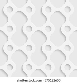 Seamless Geometric Pattern. Vector Soft Background. Regular White Texture