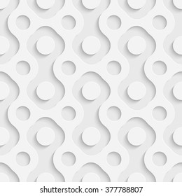 Seamless Geometric Pattern. Vector Soft Background. Regular White Texture