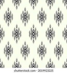 Seamless geometric pattern, Vector square frame ethnic for fashion clothes, textile, wallpaper and decoration background.