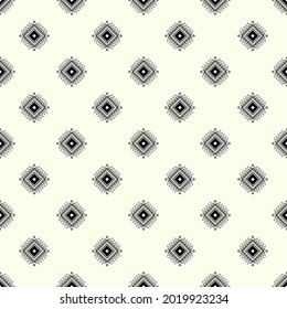 Seamless geometric pattern, Vector square frame ethnic for fashion clothes, textile, wallpaper and decoration background.