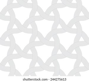 Seamless geometric pattern. Vector texture. Weaving stripes.