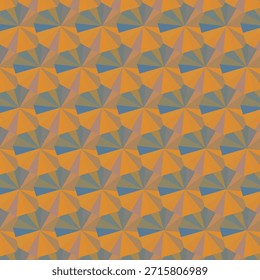 Patrón geométrico sin fisuras con vibrantes Formas de abanico en naranja rosa verde azul y gris ideal para uso de diseño.