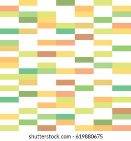 Seamless geometric pattern with a vintage and retro look made of rectangles. Soft natural green color. Stock vector.