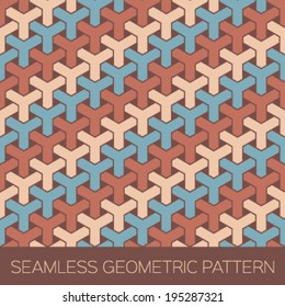 seamless geometric pattern in vintage tints
