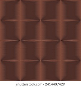 Seamless geometric pattern. Volume. Brown background.