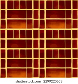 Seamless geometric pattern in watercolor style, mosaic. Vector stock illustration eps10.