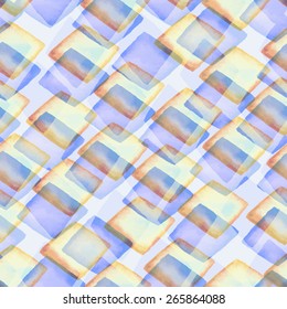 Seamless geometric pattern. Watercolor vector pattern.