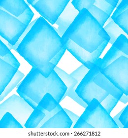 Seamless geometric pattern. Watercolor vector pattern with colorful rhombuses.