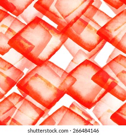 Seamless geometric pattern. Watercolor vector pattern with colorful rhombuses.