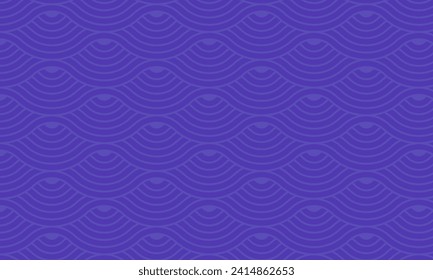 Seamless geometric pattern with wave line. Endless background with intertwined curves. Waves, twirl vector illustration