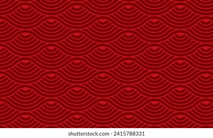 Seamless geometric pattern with wave line. Endless background with intertwined curves. Waves, twirl vector illustration.