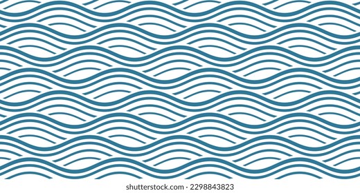 Seamless geometric pattern with waves