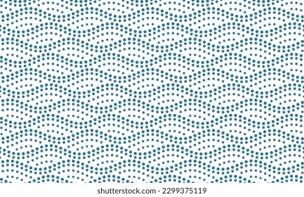 Seamless geometric pattern with waves