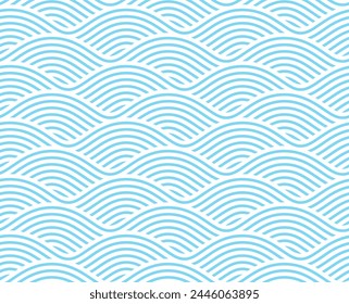 Seamless geometric pattern with waves