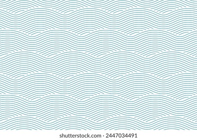 Seamless geometric pattern with waves